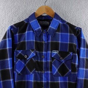 Dixxon Flannel Company Pantera Blue Black Plaid Long Sleeve‎ Shirt Womens M